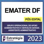 Rateio EMATER DF Grupo Ocupacional de Apoio Administrativo e Serviços Gerais Assistente Administrativo Pós Edital 2023