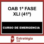 Rateio OAB 41 -1ª FASE - CURSO DE EMERGENCIA - ESTRATEGIA 2024