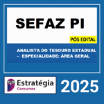 RATEIO SEFAZ PI ANALISTA DO TESOURO ESTADUAL ÁREA GERAL PÓS EDITAL ESTRATÉGIA 2025