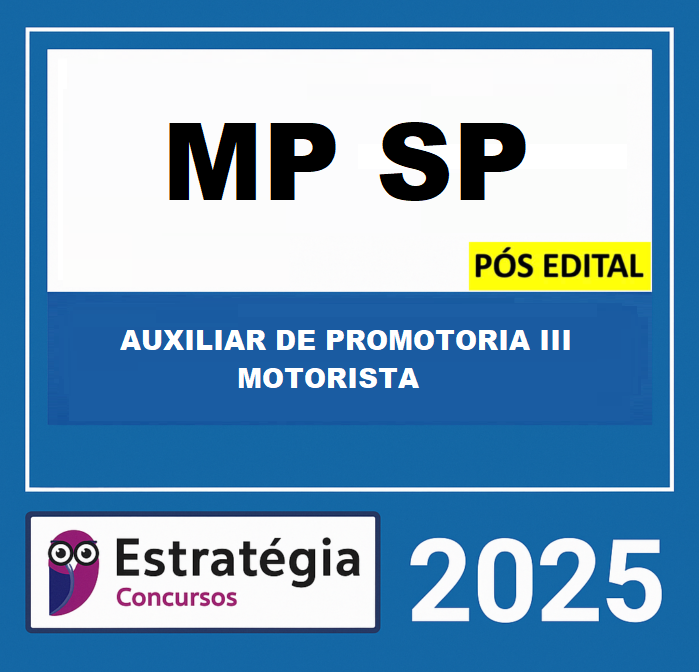 RATEIO-MP-SP-POS-EDITAL-AUXILIAR-DE-PROMOTORIA-III-MOTORISTA-ESTRATEGIA-2025-