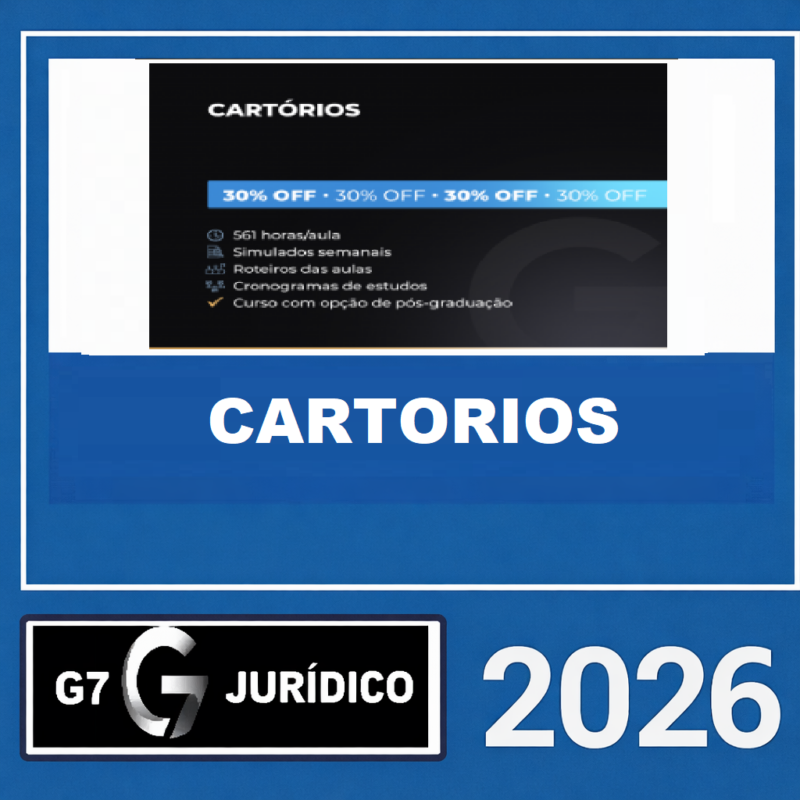 RATEIO CARTORIOS – G7 JURIDICO 2026