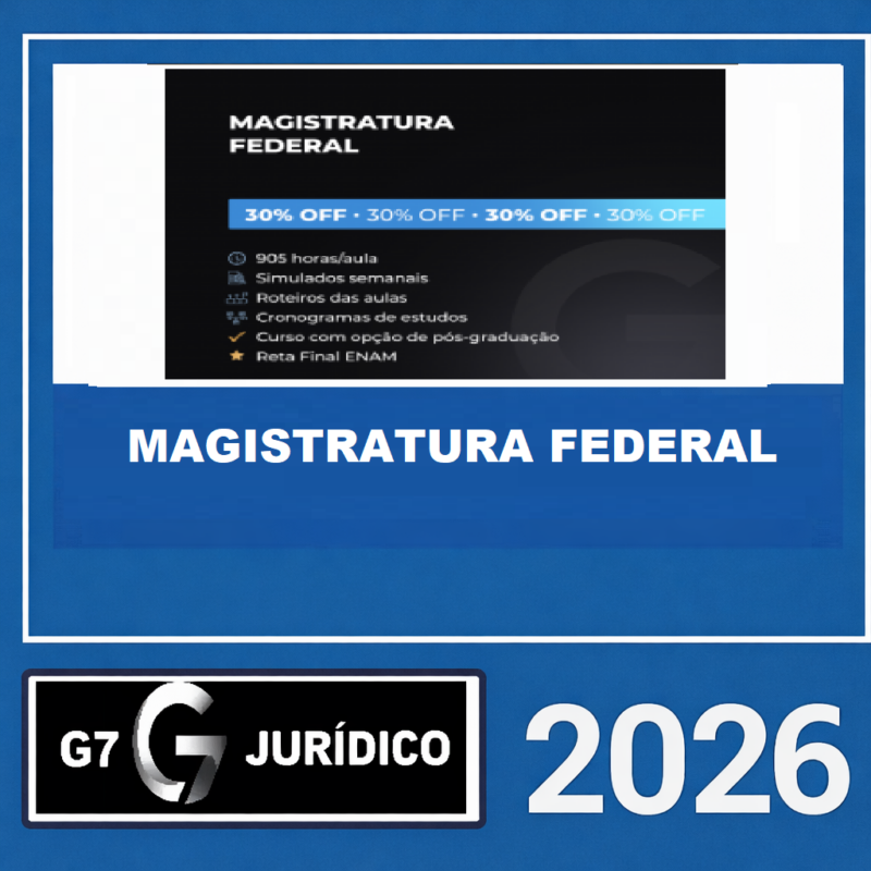 RATEIO MAGISTRATURA FEDERAL – G7 JURIDICO 2026