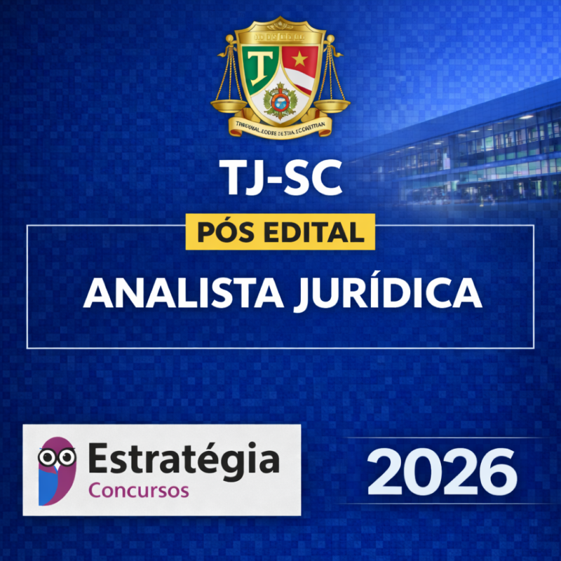RATEIO TJ SC – ANALISTA JURIDICA – ESTRATEGIA CONCURSOS – 2026 ⚖️📘