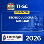 TJ-SC – TÉCNICO JUDICIÁRIO AUXILIAR – ESTRATÉGIA CONCURSOS – 2026