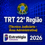 TRT 22ª REGIÃO (TÉCNICO JUDICIÁRIO – ÁREA ADMINISTRATIVA) – ESTRATÉGIA CONCURSOS – 2026
