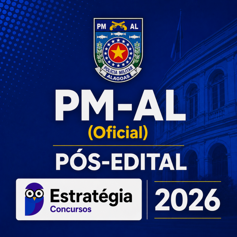 RATEIO PM AL POS EDITAL OFICIAL – ESTRATEGIA CONCURSOS – 2026 🚔📘