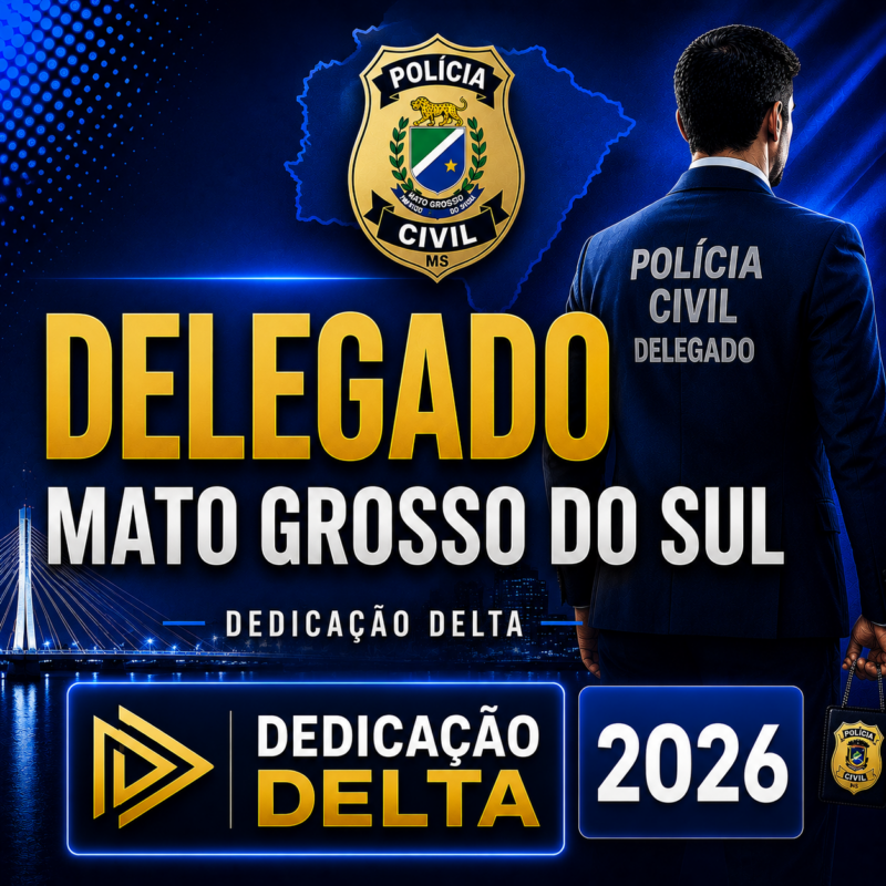 RATEIO DELEGADO MATO GROSSO DO SUL – DEDICACAO DELTA 2026 ⚖️📘